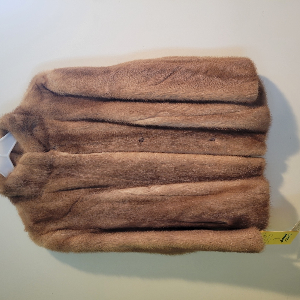 Classic Mink Fur Jacket in Light Brown - Picture 1 of 4
